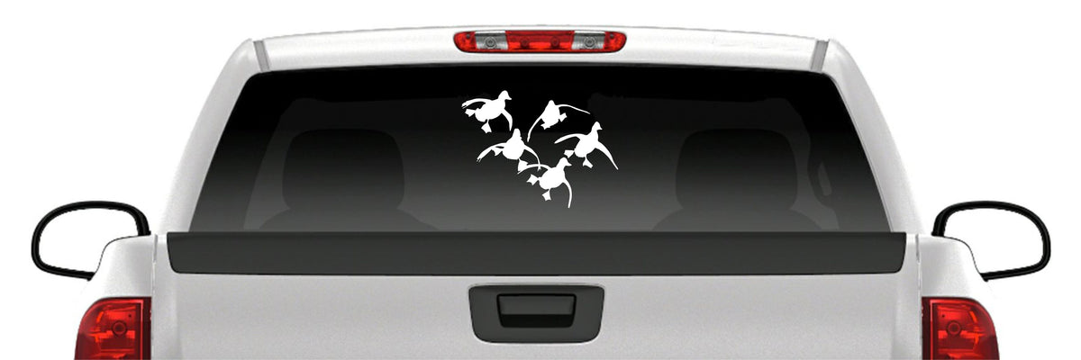 Mallards Landing Sticker Duck Flock Waterfowl Hunting Vinyl Car Decal