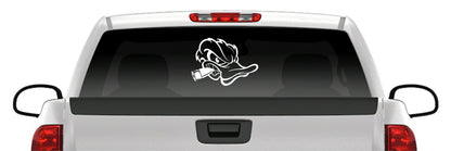 Angry Duck Head Hunting Decal – Shotgun Shell Waterfowl Bird Vinyl Sticker