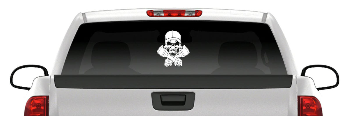 Jolly Roger Skull Sticker Skeleton Fishing Boat Vinyl Decal