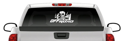 4x4 Offroad Skull Crossbones Sticker Mud ATV Vinyl Truck Window Decal