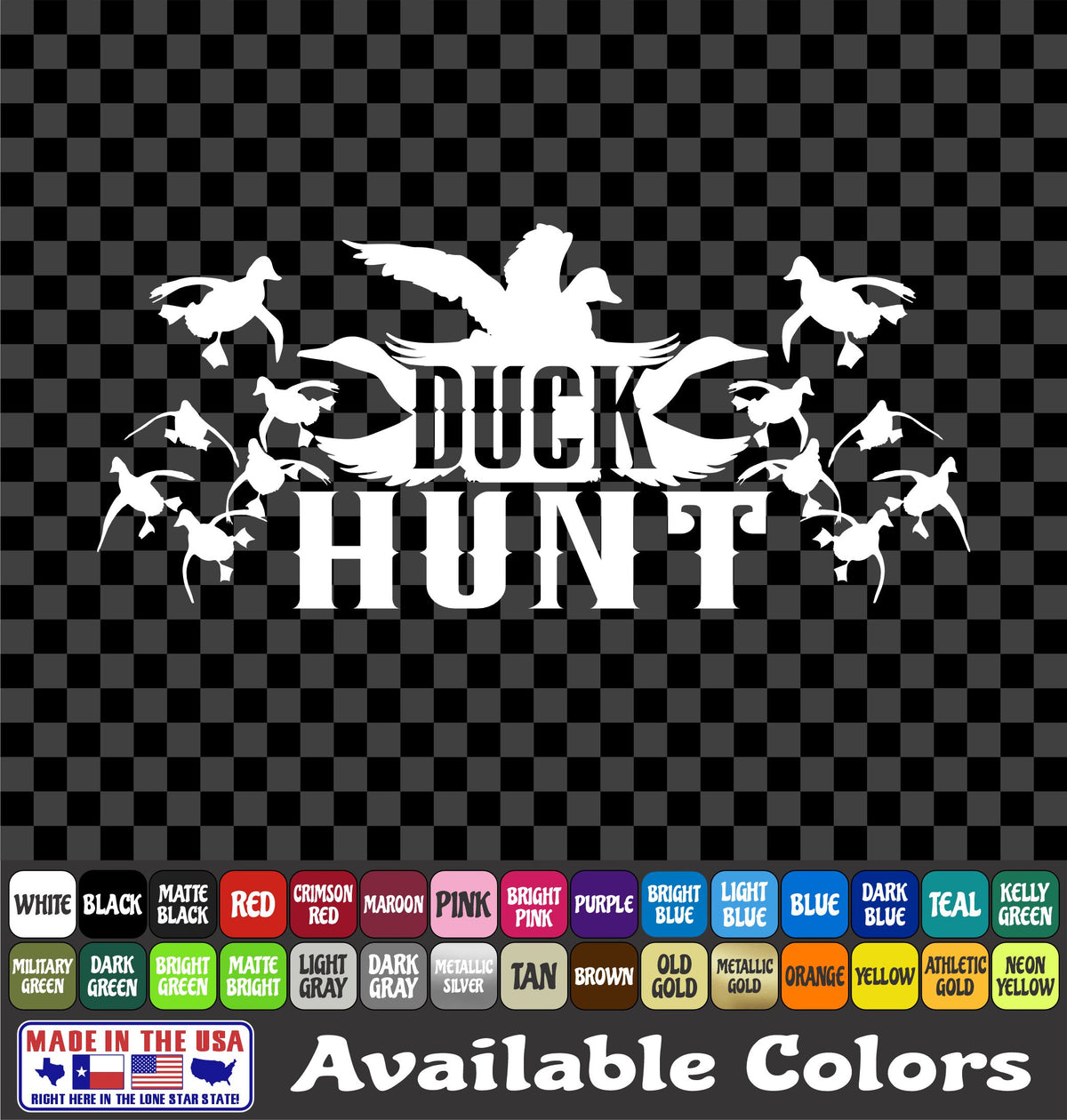 Duck Hunting Decal Mallards Landing Flock Hunter Vinyl Window Sticker