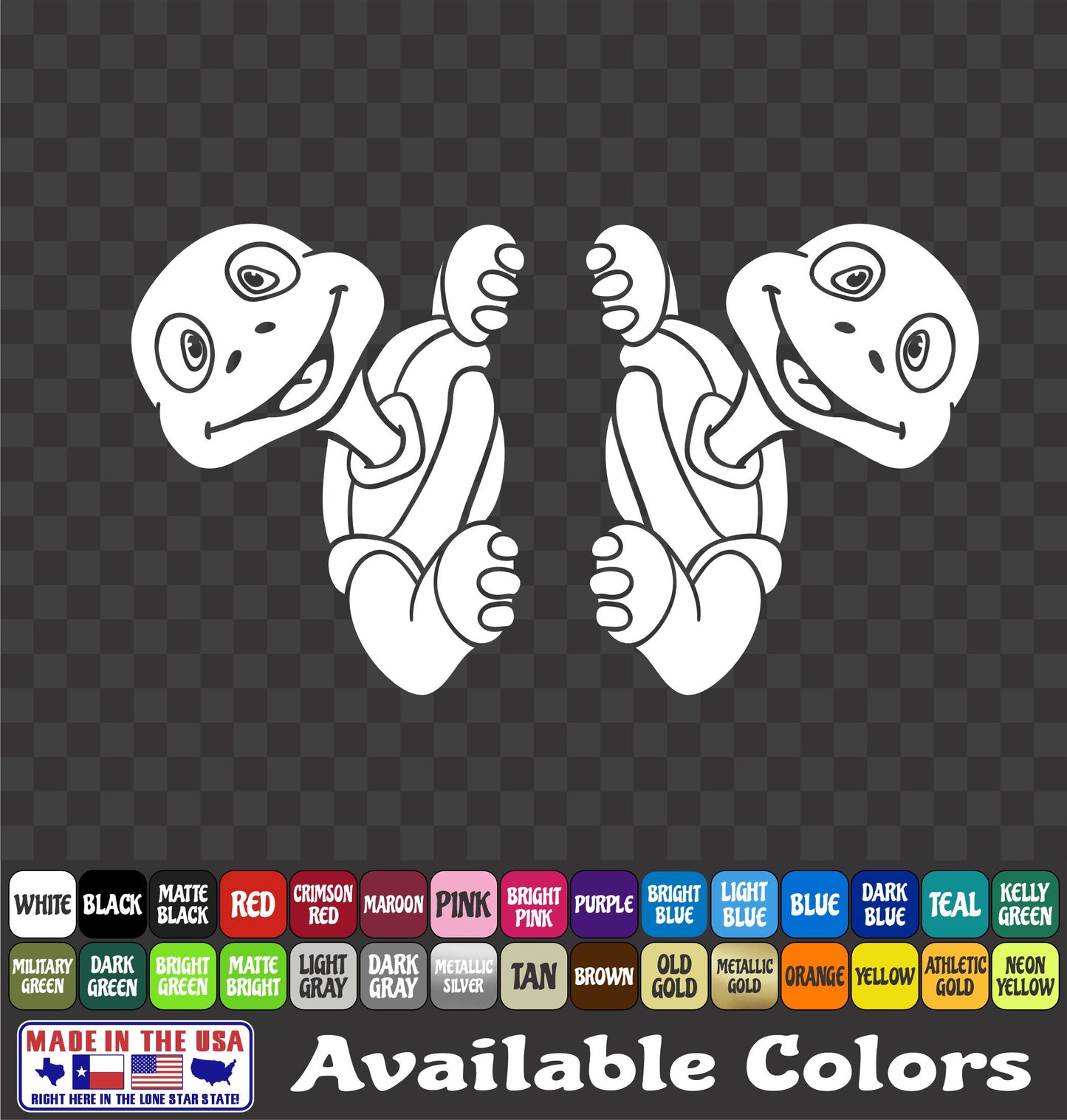 Cute Peeking Turtle Vinyl Decal – Fun Kids Sticker