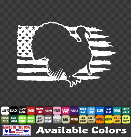 Turkey Flag Sticker – Hunting Vinyl Decal