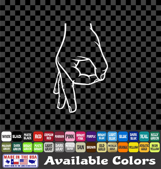 Circle Hand Punch Game Sticker Made You Look Gotcha Vinyl Decal