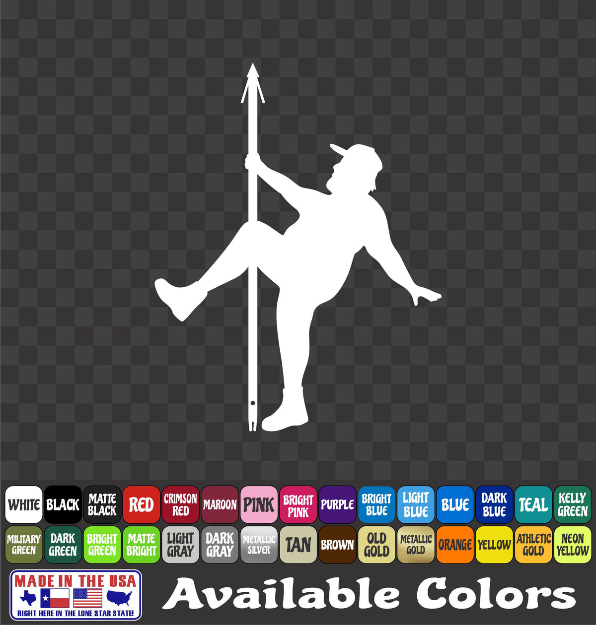 Dad Bod Bowfishing Guy Vinyl Decal – Funny Fishing Sticker