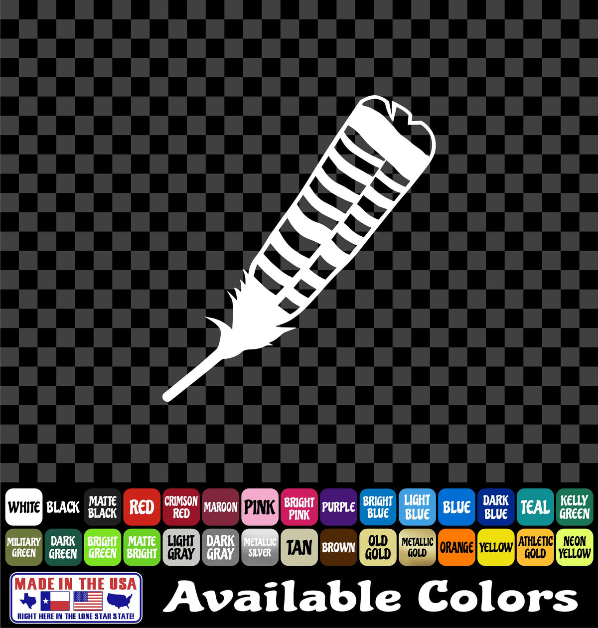 Turkey Feather Vinyl Sticker Hunting Decal Truck Car