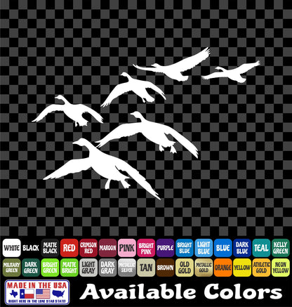 Geese Landing Decal – Goose Flock Waterfowl Hunting Duck