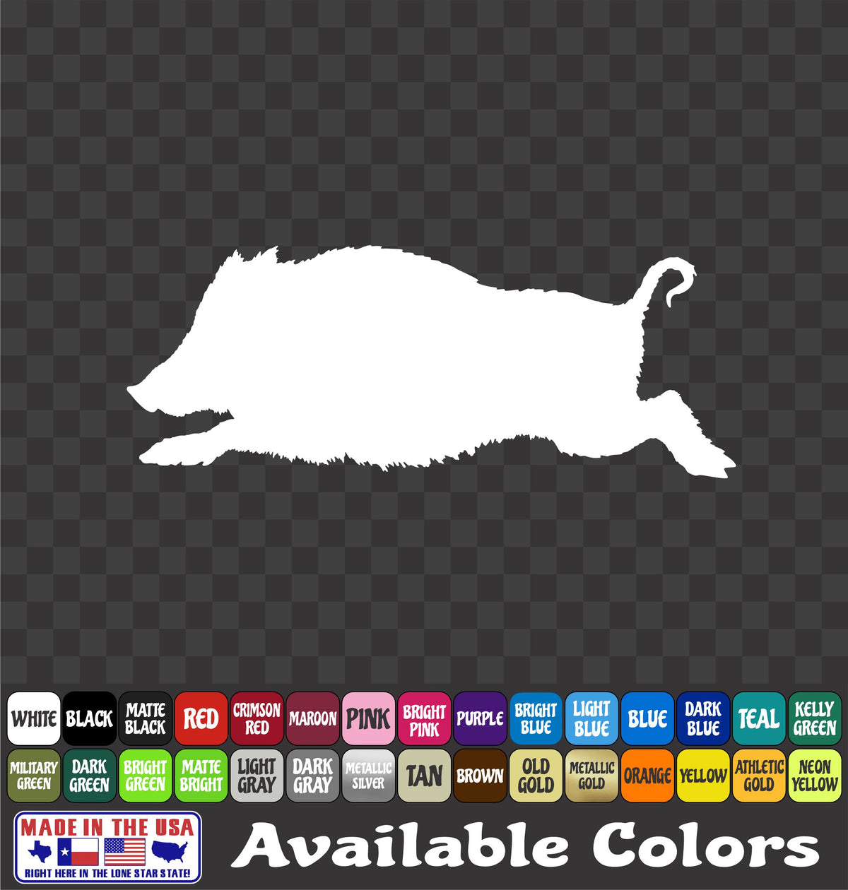 Wild Hog Sticker – Feral Pig Hunting Vinyl Decal