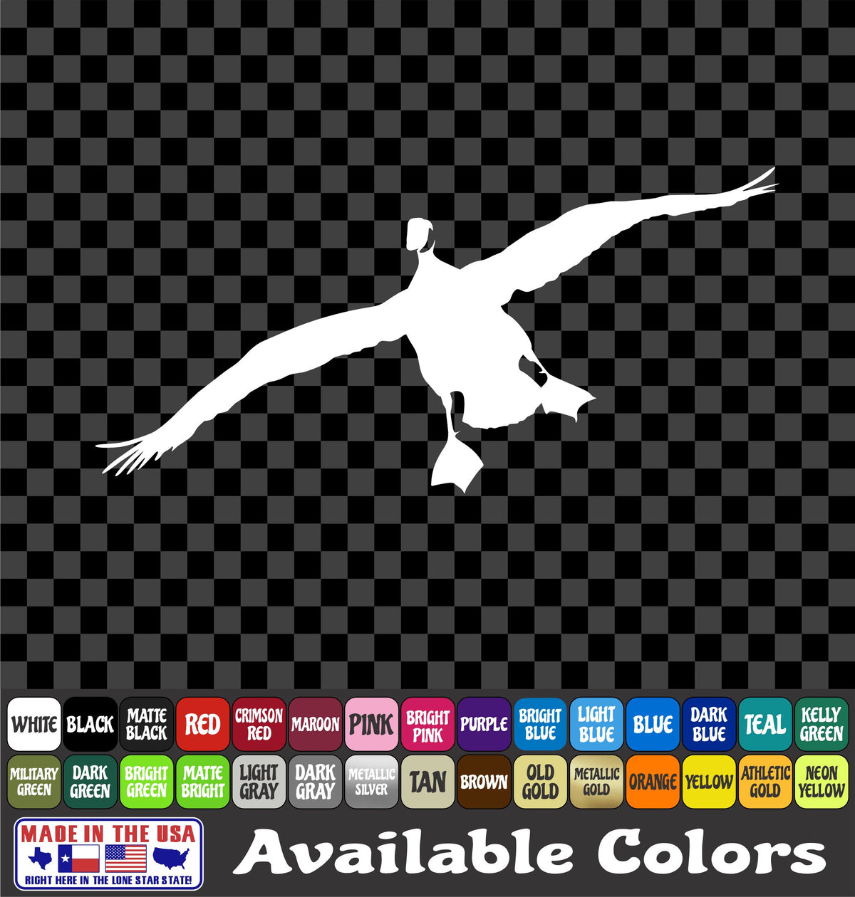 Geese Landing Flying Waterfowl Goose Vinyl Truck Window Sticker