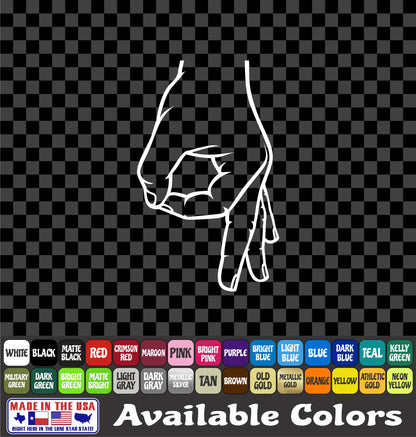 Circle Hand Punch Game Sticker Made You Look Gotcha Vinyl Decal