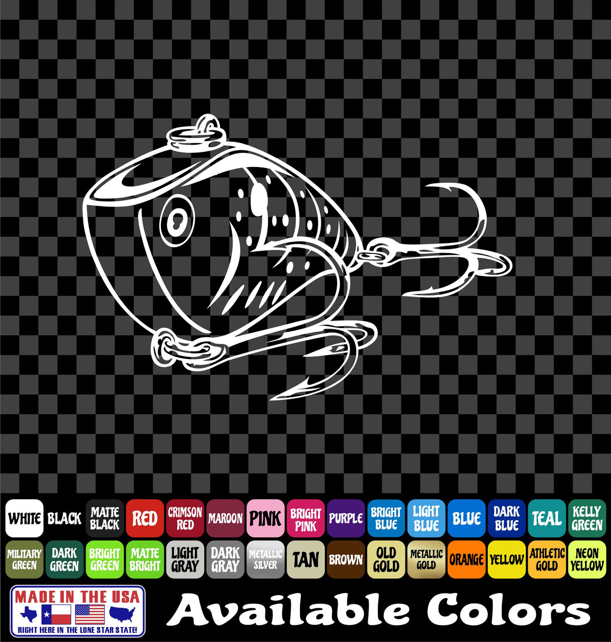 Rattle Trap Shad Fishing Lure Vinyl Decal – Bass Sticker