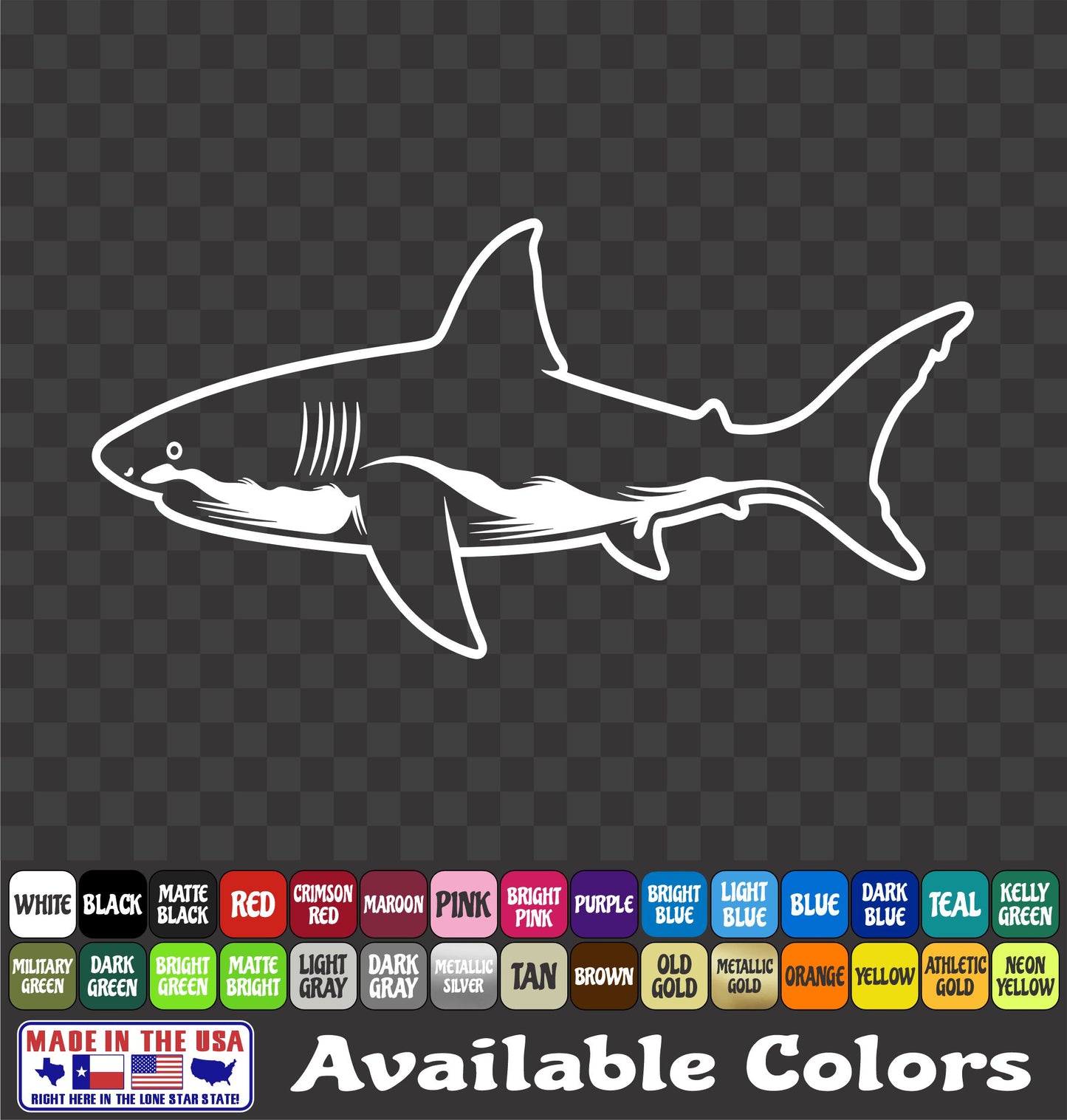 Shark Ocean Sea Life Vinyl Decal - Sticker