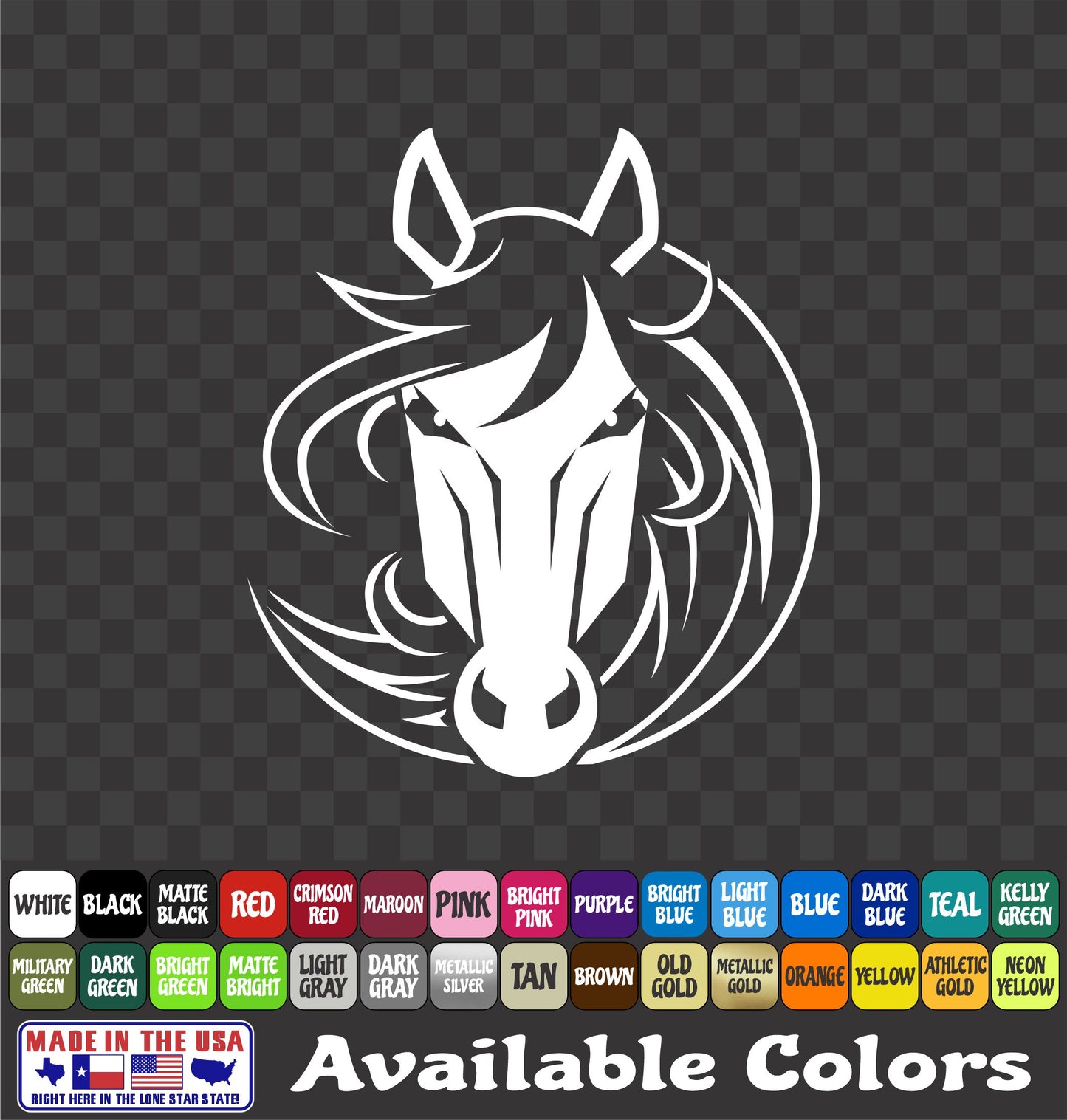Horse Head Sticker Rider Vinyl Window Decal Car Truck