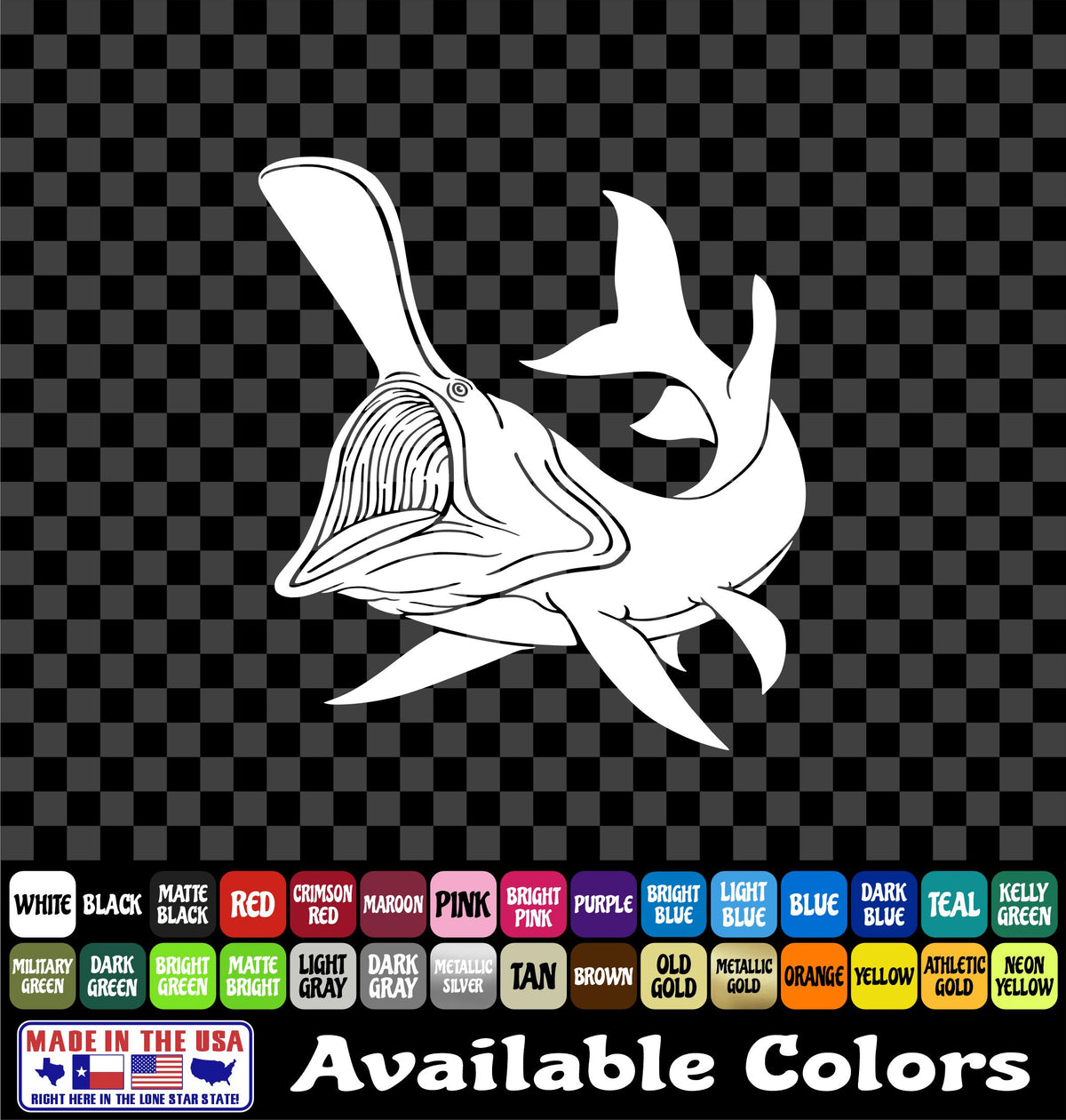 Spoonbill Paddlefish Snagging Vinyl Decal