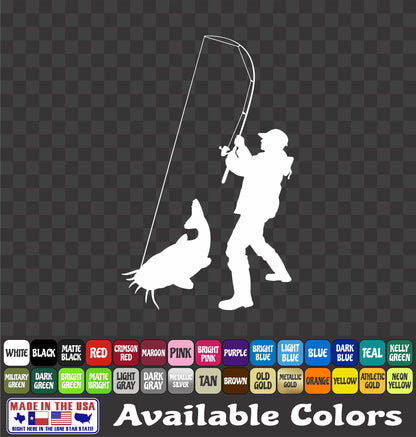 Catfish River Fishing Vinyl Decal – Blue, Channel, Flathead & Bullhead