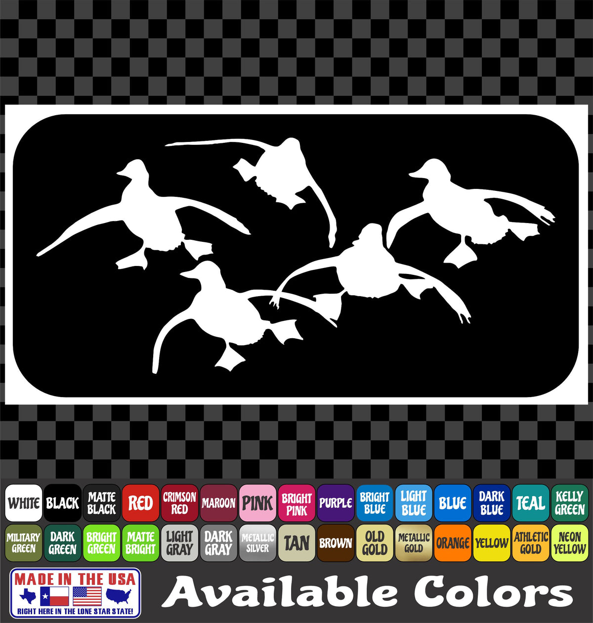 Mallards Ducks Landing License Plate Sticker Waterfowl Hunting Duck Decal