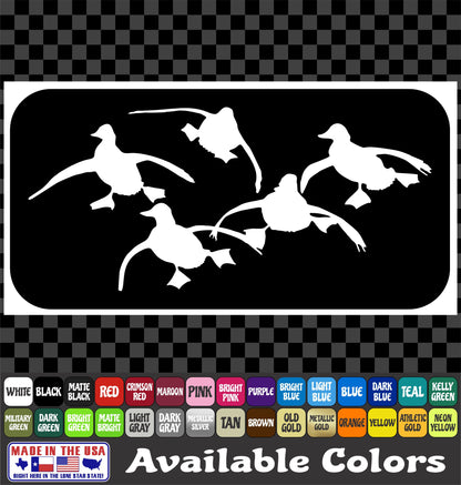 Mallards Ducks Landing License Plate Sticker Waterfowl Hunting Duck Decal