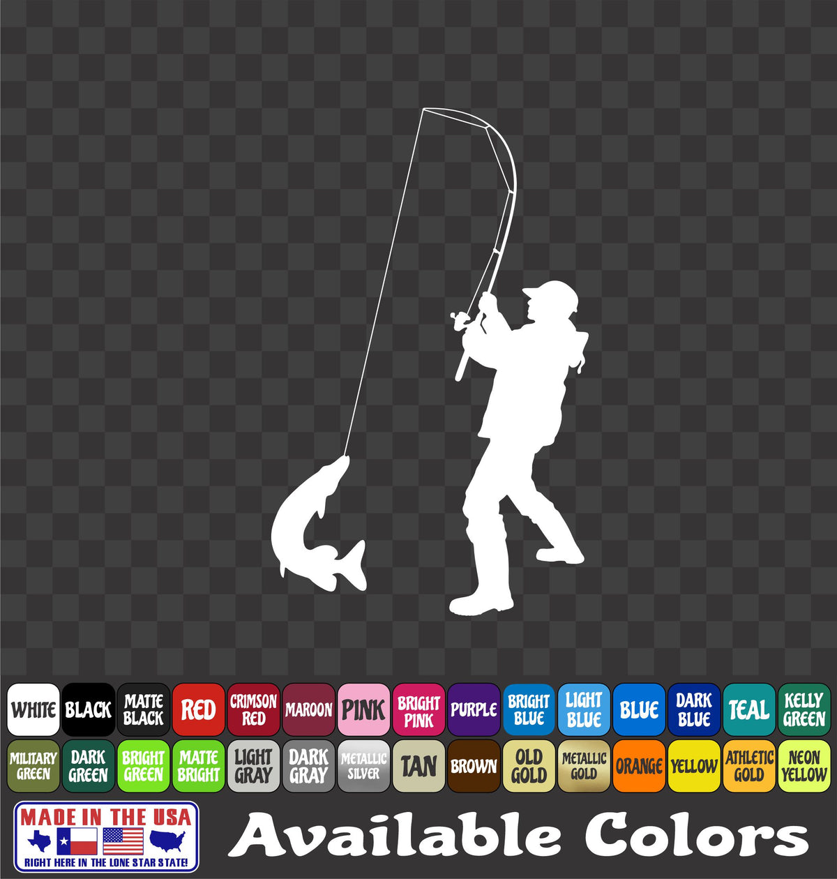 Walleye & Muskie - Fishing Silhouette Vinyl Decal