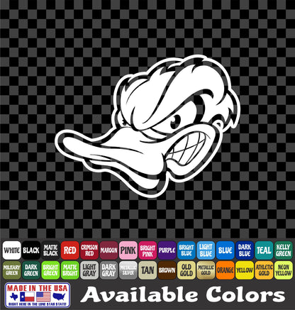 Angry Duck Head Sticker Mascot Waterfowl Hunting Oregon Vinyl Decal
