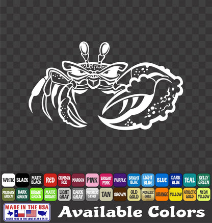 Cute Crab Vinyl Decal – Funny Ocean Sea Life Sticker