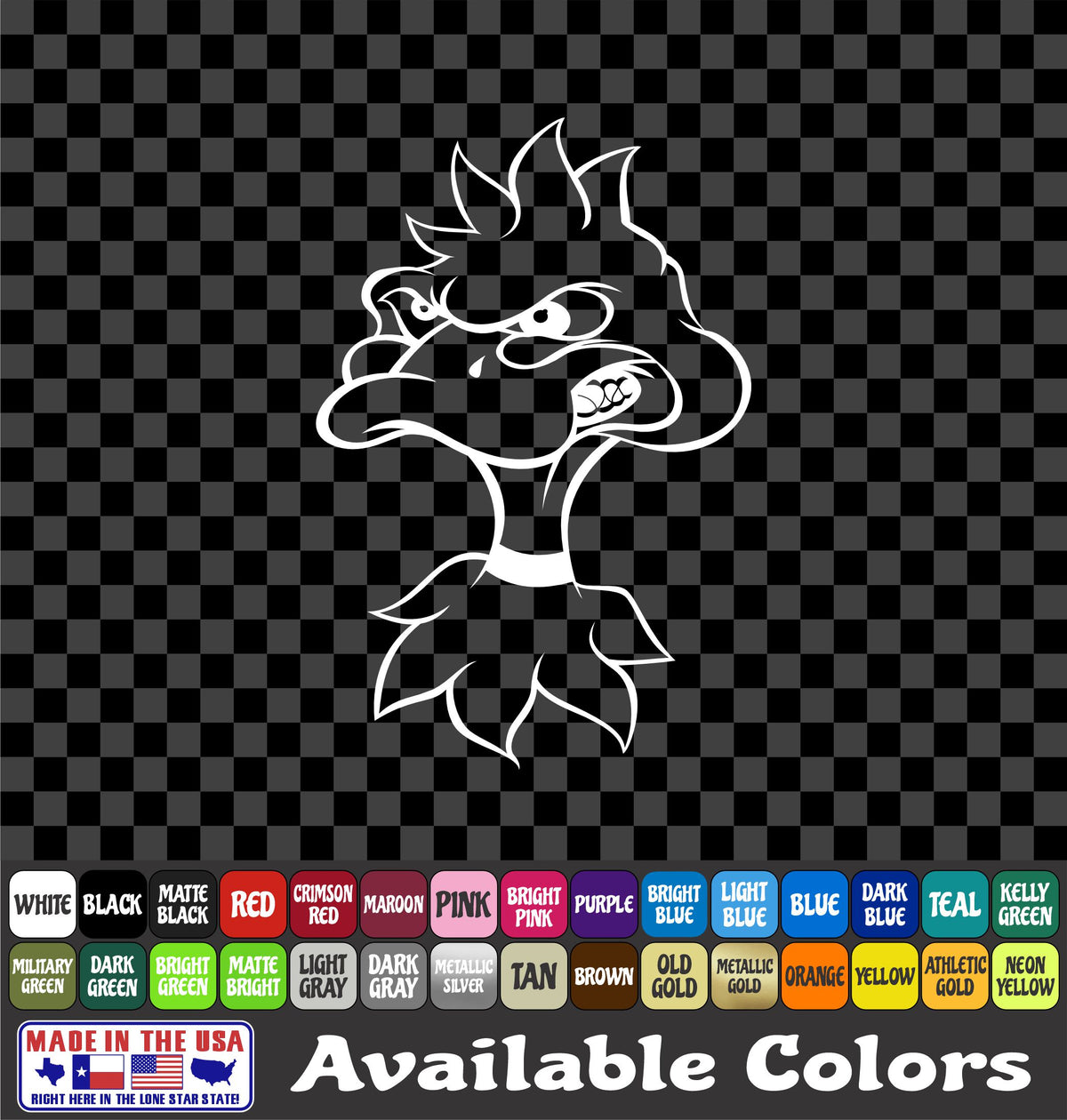 Angry Duck Head Sticker Mascot Waterfowl Hunting Fun Vinyl Decal