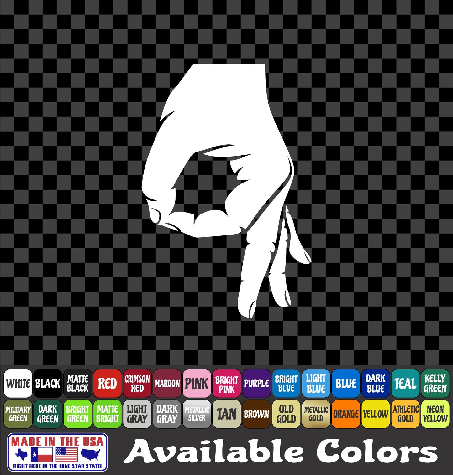 Circle Hand Punch Game Sticker Made You Look Gotcha Vinyl Decal