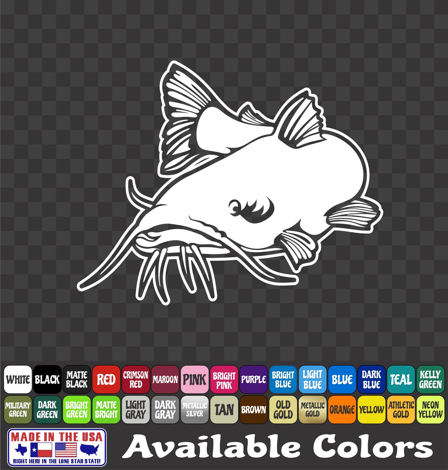 Catfish Noodling Hand Fish Vinyl Decal