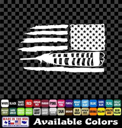 Turkey Feather Flag Sticker – Hunting Vinyl Decal
