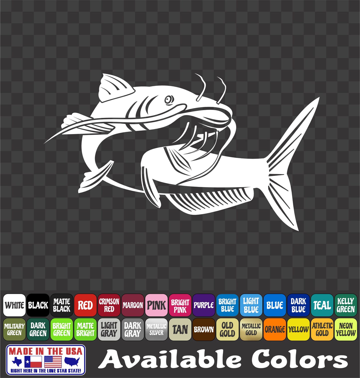 Channel Catfish Vinyl Sticker