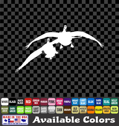 Geese Landing Sticker Flying Waterfowl Goose Vinyl Truck Window Decal