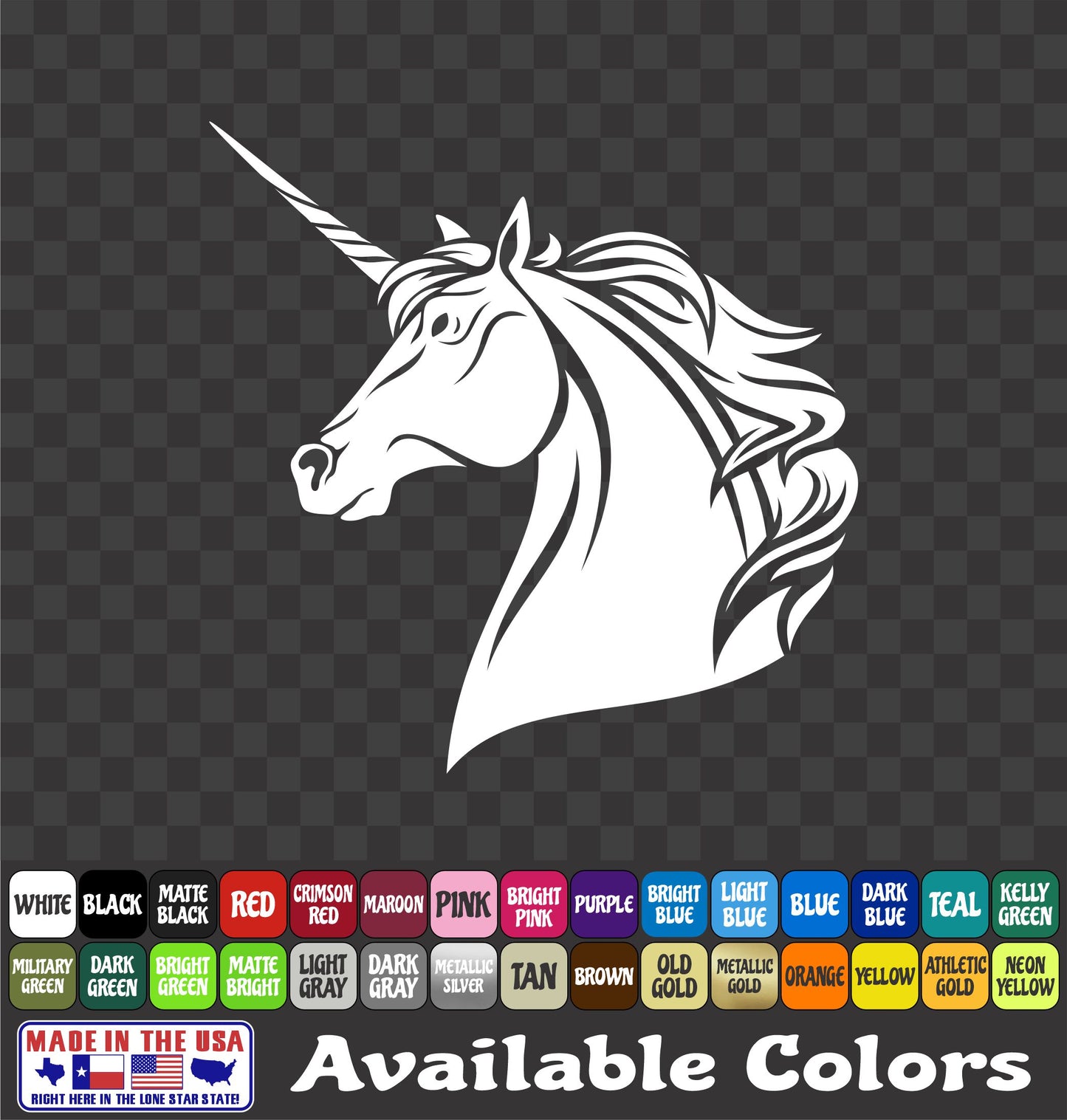 Unicorn Sticker Fantasy Horse Cute Vinyl Car Decal