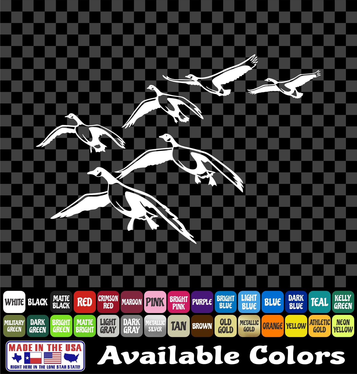 Geese Landing Sticker Goose Flock Waterfowl Hunting Vinyl Car Decal