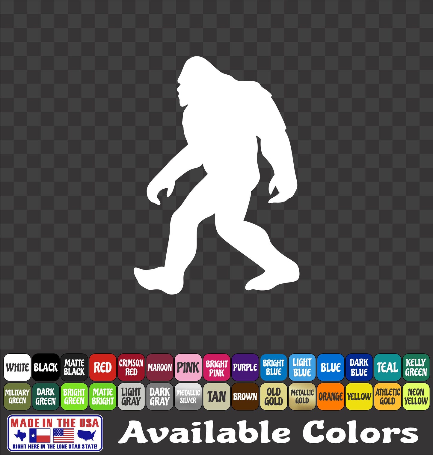 Sasquatch Bigfoot Sticker Vinyl Window Decal Car Truck