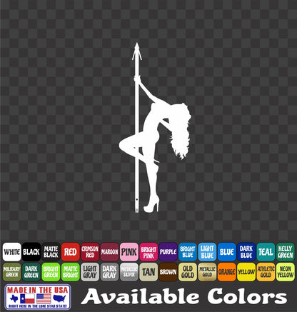 Bowfishing Girl Vinyl Decal – Bow & Arrow Fishing Sticker