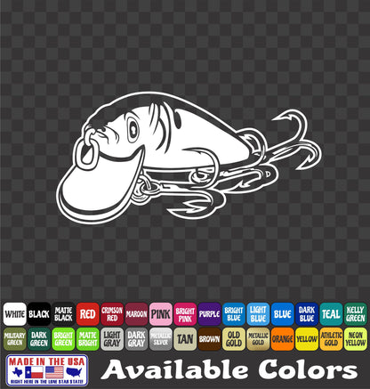 Deep Diving Crankbait Bass Fishing Lure Vinyl Decal