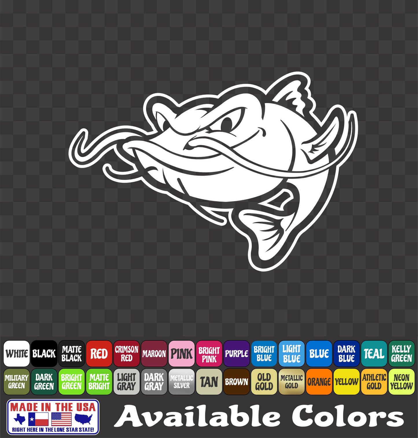 Catfish Vinyl Sticker