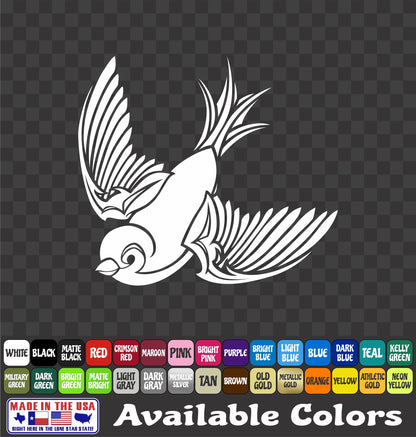 Tree Swallow Sticker Barn Typical Bird Birds Fowl Vinyl Decal Car Truck