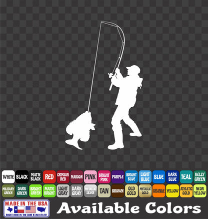 Perch & Panfish Fisherman Vinyl Decal – Crappie & Brim Fishing Sticker
