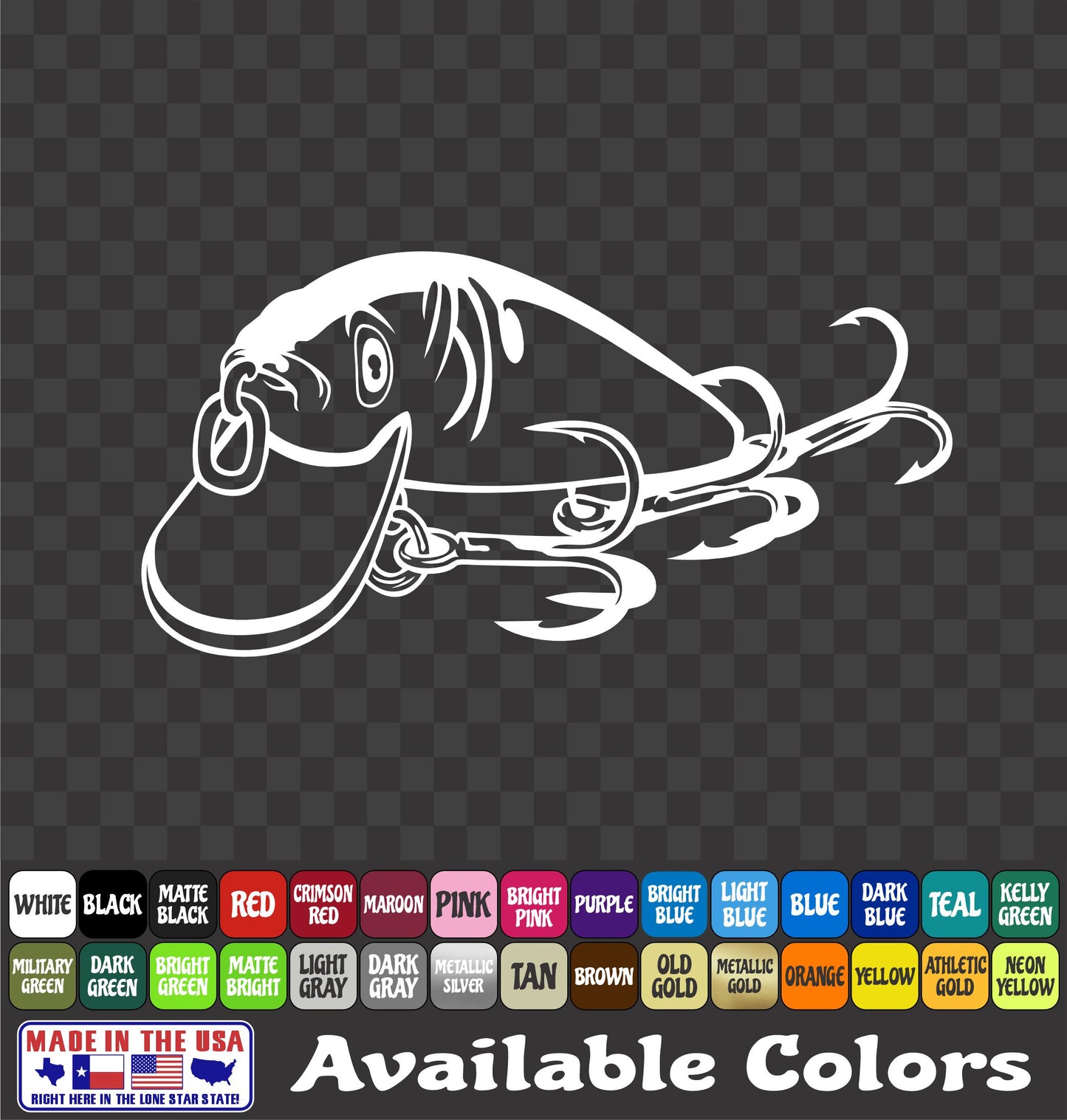 Diving Crankbait Bass Fishing Lure Vinyl Decal