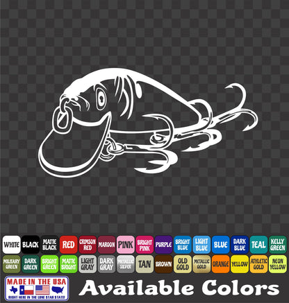 Diving Crankbait Bass Fishing Lure Vinyl Decal