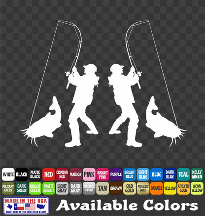 Catfish River Fishing Vinyl Decal – Blue, Channel, Flathead & Bullhead