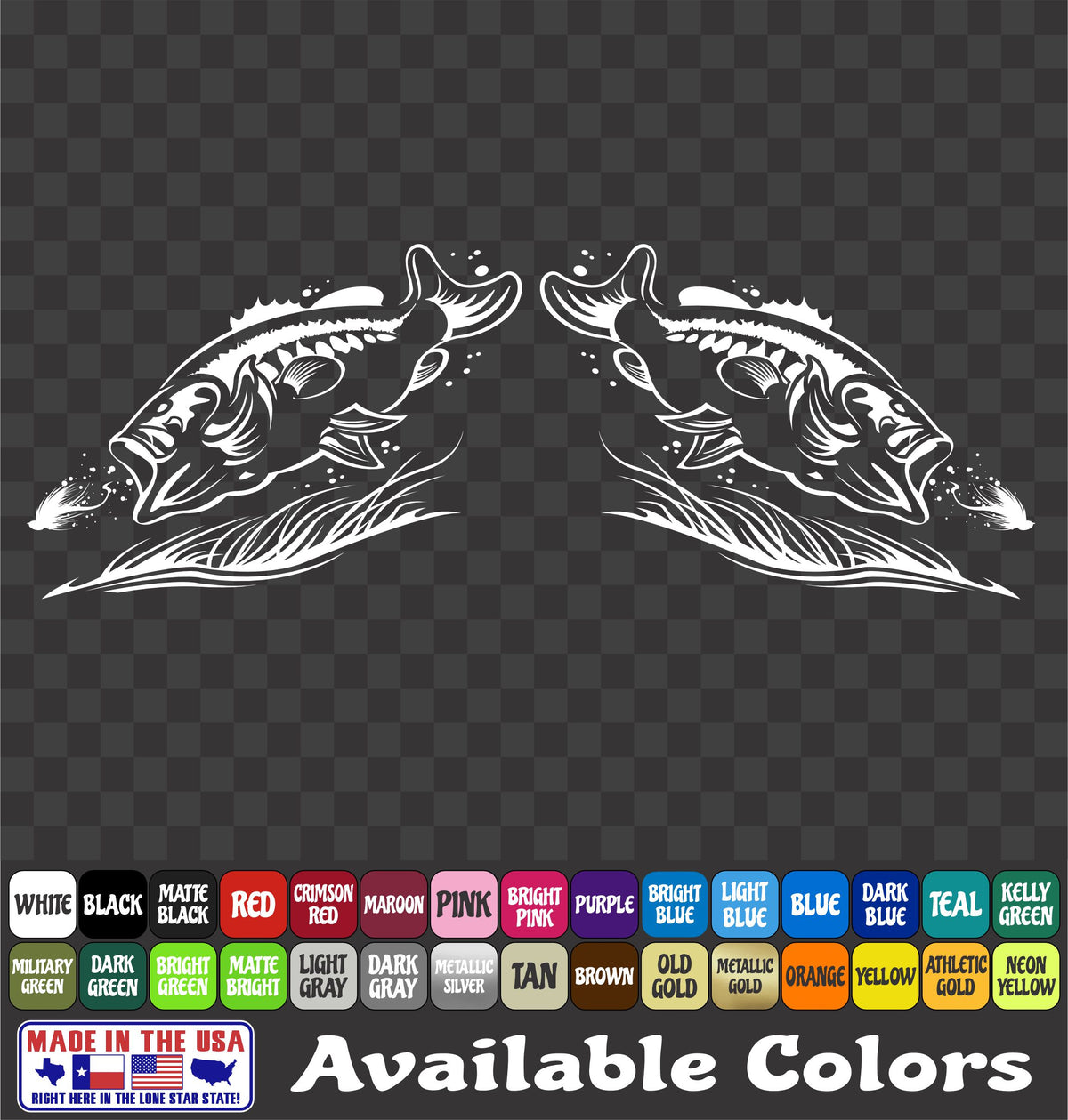 Largemouth Bass Jib Bait Vinyl Decal – Fishing & Angler Sticker