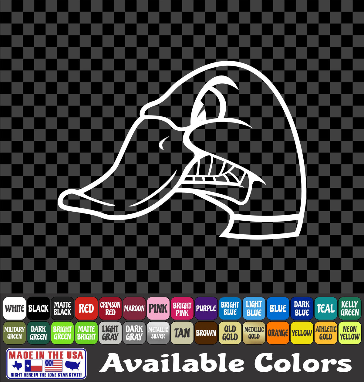 Duck Head commander Hunter Sticker Cut Vinyl Decal Car Truck Window