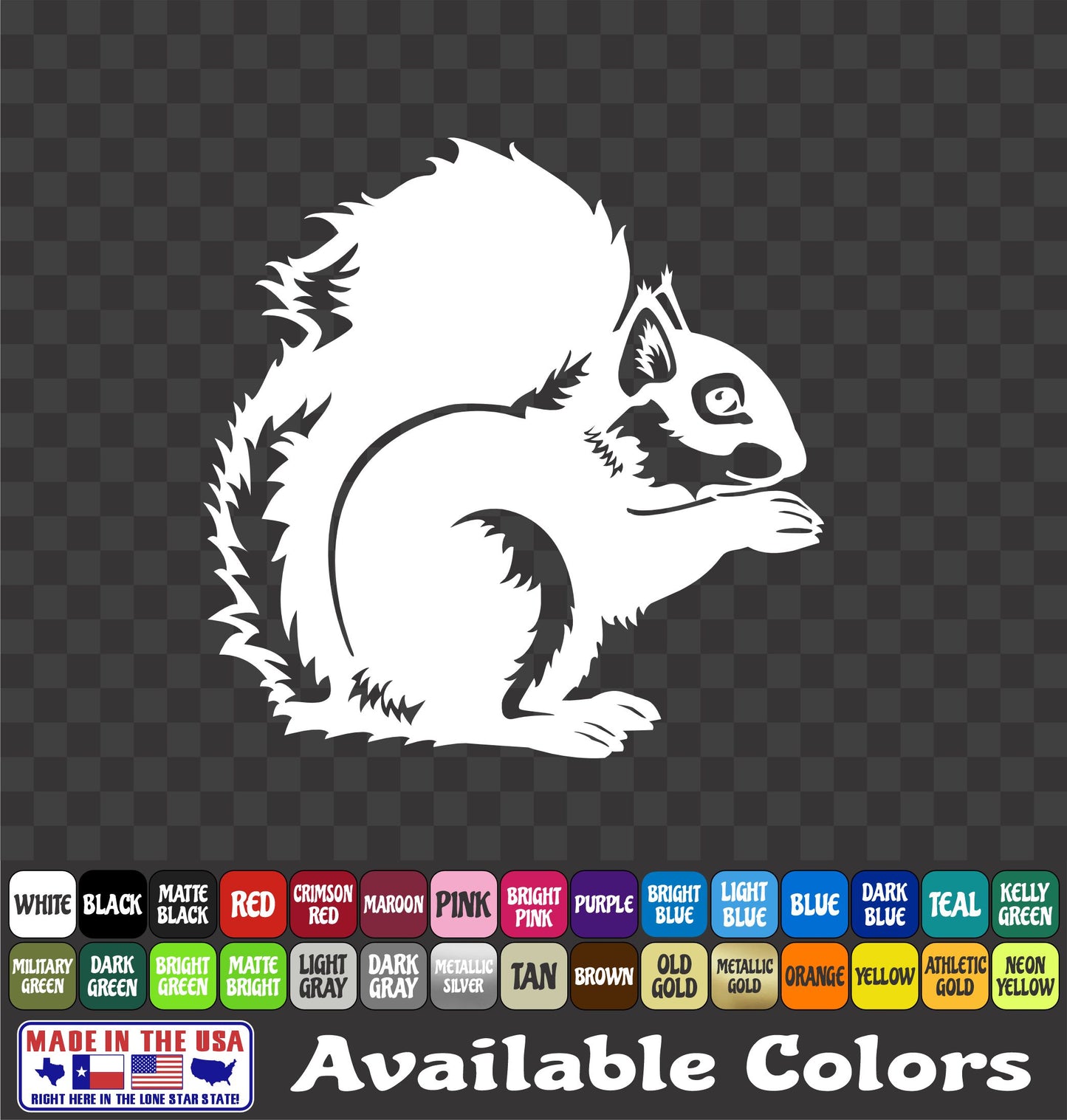 Squirrel with Nut Funny Cute Sticker Animal Vinyl Decal Car Truck Window