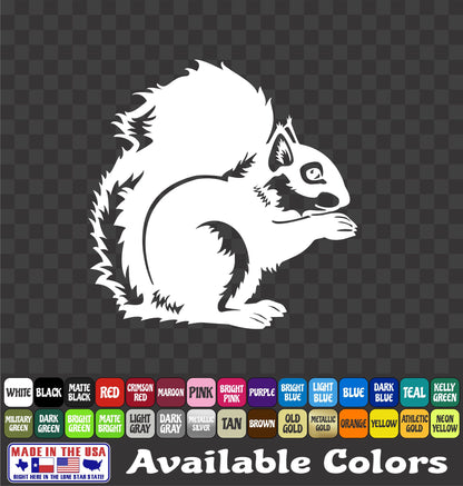 Squirrel with Nut Funny Cute Sticker Animal Vinyl Decal Car Truck Window