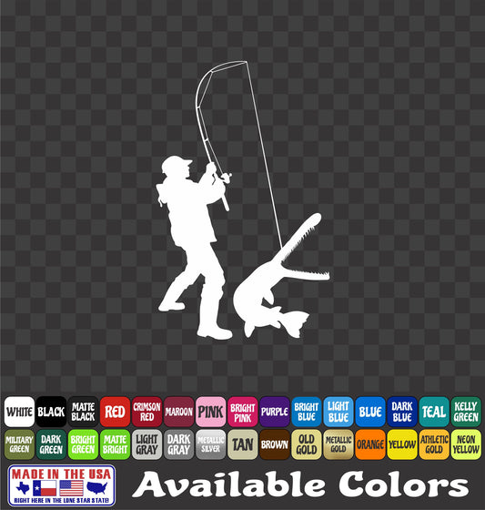 Longnose Gar Bowfishing Fisherman Vinyl Decal – Alligator Gar