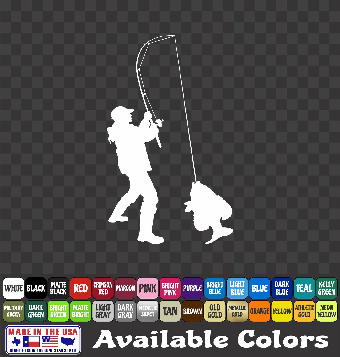 Perch & Panfish Fisherman Vinyl Decal – Crappie & Brim Fishing Sticker