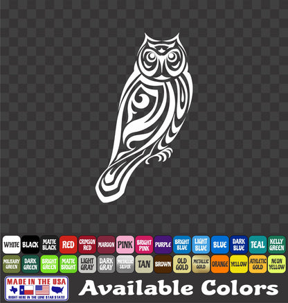 Owl Sticker Vinyl Decal Car Truck Van Window