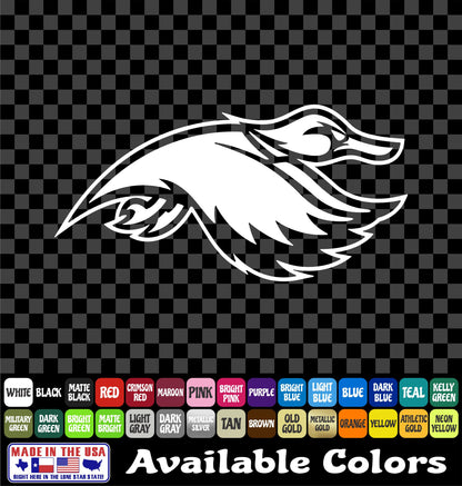 Flying Duck Sticker Mascot Hunting Birds Waterfowl Fun Vinyl Decal
