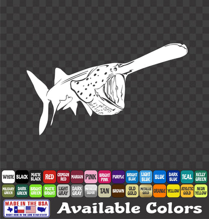 Spoonbill Paddlefish Vinyl Decal – Mississippi Fishing Sticker